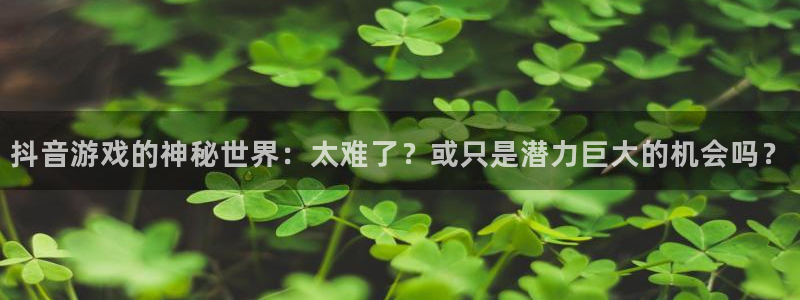 银河(galaxy)技术有限公司怎么样：抖音游戏的神秘世界：太难了？或只是潜力巨大的机会吗？